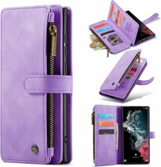 Samsung S23 Ultra Bright Lila - Book Case met Rits