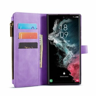 Samsung S23 Ultra Bright Lila - Book Case met Rits