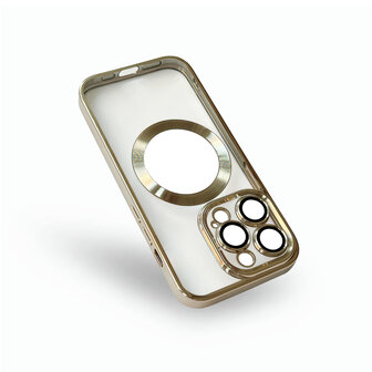 iPhone 13 Pro Goud - TPU Back Cover Geschikt voor Magsafe