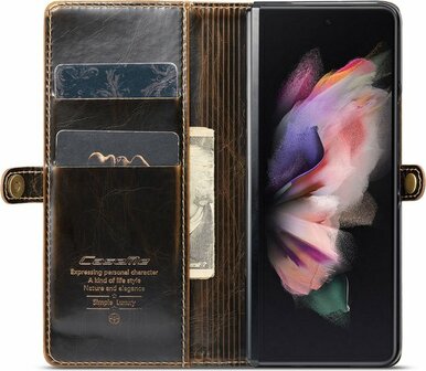 Samsung Z Fold 4 Rustiek Sienna Brown - Book Case