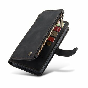 iPhone 14 Pro Charcoal Gray- Book Case met Rits