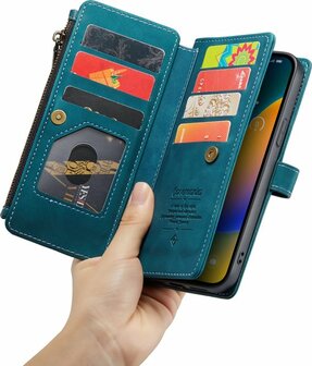 iPhone 14 Pro Emerald Green - Book Case met Rits