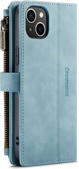 iPhone 14 Plus Aqua Blue - Book Case met Rits