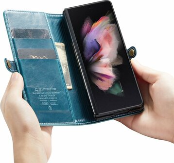 Samsung Z Fold 4 Rustiek Emerald Green - Book Case