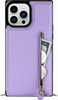 iPhone 14 Pro Paars - Back Cover met Koord