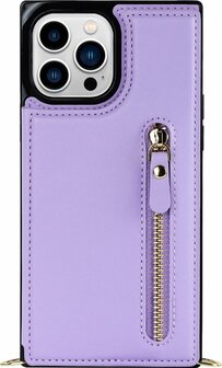 iPhone 14 Pro Paars - Back Cover met Koord