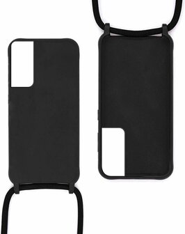 Samsung S21 FE Zwart - TPU Back Cover met Koord