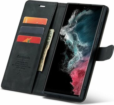 Samsung S22 Ultra Charcoal Gray - 2 in 1 Book Case