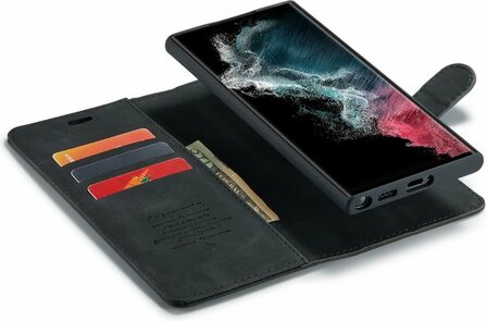 Samsung S22 Ultra Charcoal Gray - 2 in 1 Book Case