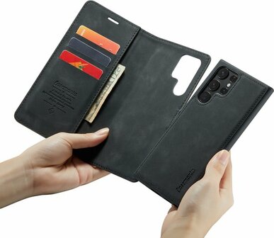 Samsung S22 Ultra Charcoal Gray - 2 in 1 Book Case