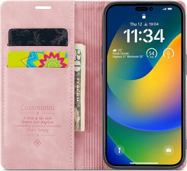 iPhone 14 Pro Pale Pink - Book Case