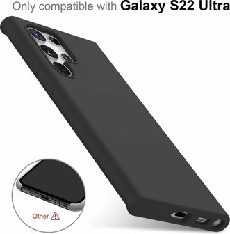 Samsung S23 Ultra - Siliconen Back Cover - Zwart