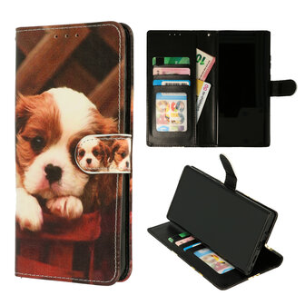 Samsung S22 met Puppy Print  - Book Case