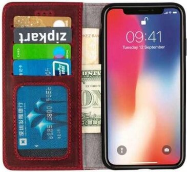 iPhone 11 Pro Max Rood - Lederen Book Case