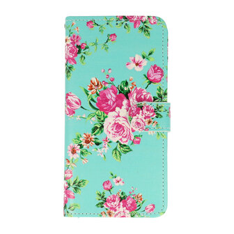 Samsung S22 Plus met Bloemen Print  - Book Case