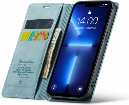 iPhone 12 Pro Max Aqua Blue - Book Case