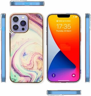 iPhone 14 Pro - Marmer Back Cover - Twister