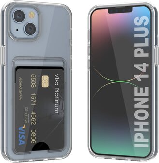 iPhone 14 Plus - Back Cover met Kaarthouder - Transparant
