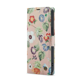 iPhone 14 Pro met Bloemen Print - Book Case