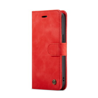 iPhone 15 Plus Crimson Red - 2 in 1 Book Case