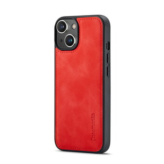 iPhone 15 Plus Crimson Red - 2 in 1 Book Case