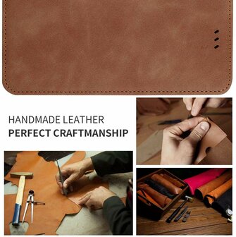 iPhone 12 Pro Max Zwart - Lederen Book Case
