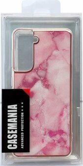 Samsung S22 - Marmer Back Cover - Roze