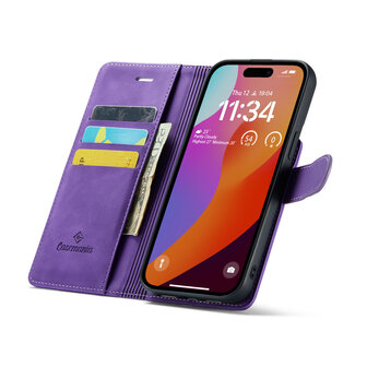 iPhone 15 Plus Deep Purple - 2 in 1 MagSafe Book Case