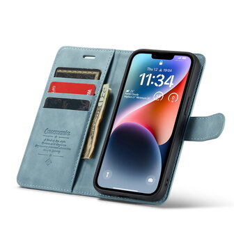 iPhone 15 Plus Aqua Blue - 2 in 1 Book Case