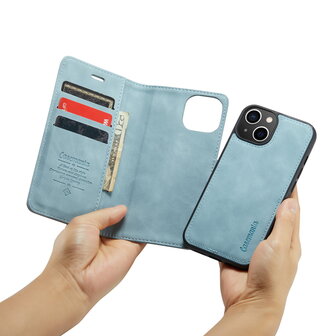 iPhone 15 Plus Aqua Blue - 2 in 1 Book Case