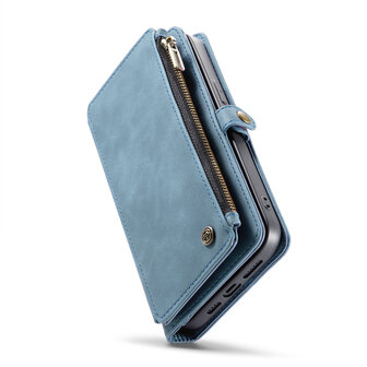 iPhone 15 Plus Aqua Blue - MagSafe Book Case met Rits