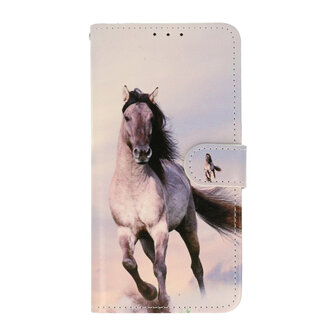 Samsung S22 Plus met Paard Print  - Book Case