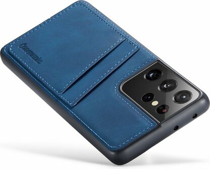 Samsung S21 Ultra - Back Cover met Kaarthouder - Navy Blue