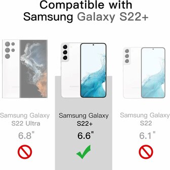 Samsung S22 Plus Pale Pink - 2 in 1 Book Case