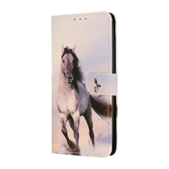 Samsung S22 Ultra met Paard Print  - Book Case