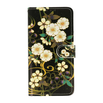 Samsung S22 Ultra met Wilde Bloemen Print  - Book Case