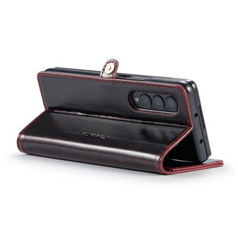 Samsung Z Fold 4 Rustiek Crimson Red - Book Case