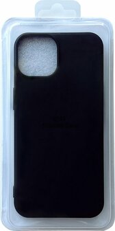 iPhone 14 Plus - Microfiber Back Cover - Zwart