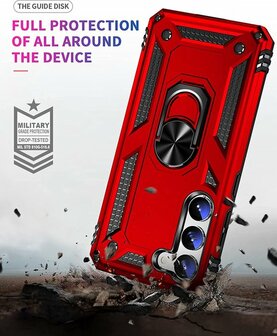 Samsung S23 Rood - Armor met Kickstand Ring