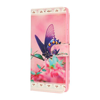 Samsung S22 met Vlinder Print  - Book Case