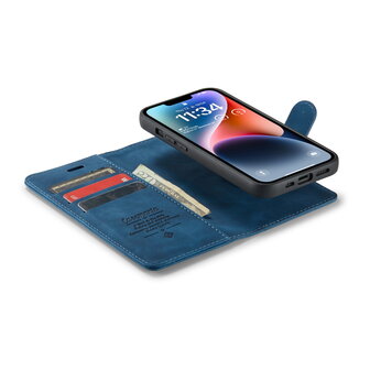 iPhone 15 Plus Navy Blue- 2 in 1 Book Case