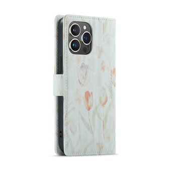 iPhone 14 Pro met Tulpen Print - Book Case