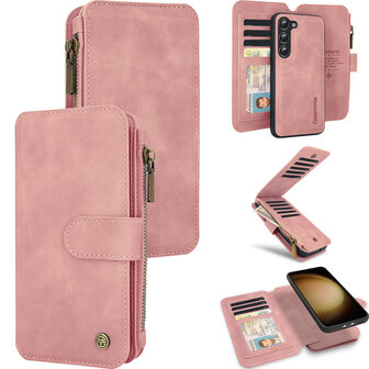 Samsung S23 Plus Pale Pink - 2 in 1 Book Case met Rits