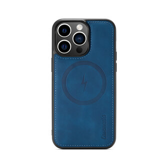 iPhone 15 Plus Navy Blue- 2 in 1 MagSafe Book Case