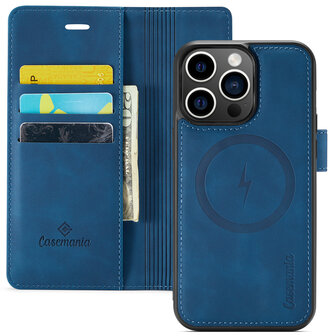 iPhone 15 Plus Navy Blue- 2 in 1 MagSafe Book Case