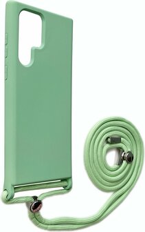 Samsung S22 Ultra Licht Groen - TPU Back Cover met Koord