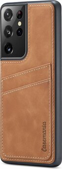 Samsung S21 Ultra - Back Cover met Kaarthouder - Sienna Brown