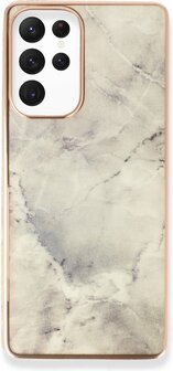 Samsung S23 Ultra - Marmer Back Cover - Steen