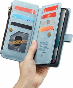 Samsung S23 Aqua Blue - Book Case met Rits