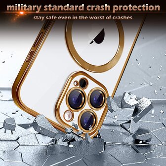 iPhone 14 Pro Goud - TPU Back Cover Geschikt voor Magsafe